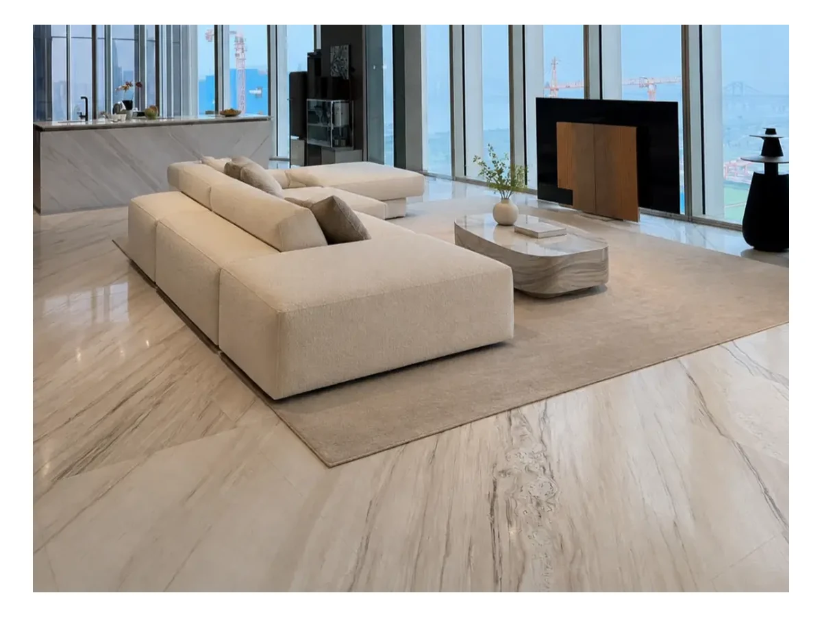 Palissandro White Marble Flooring Application Palissandro White Marble flooring application