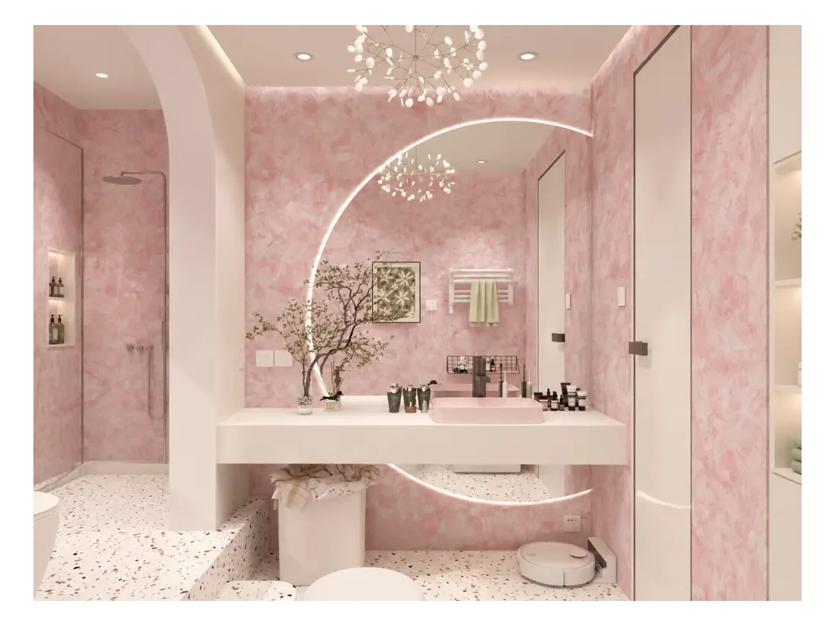 Pink Agate Semi-precious Stone Bathroom Application Pink Agate Semi-Precious Stone bathroom application