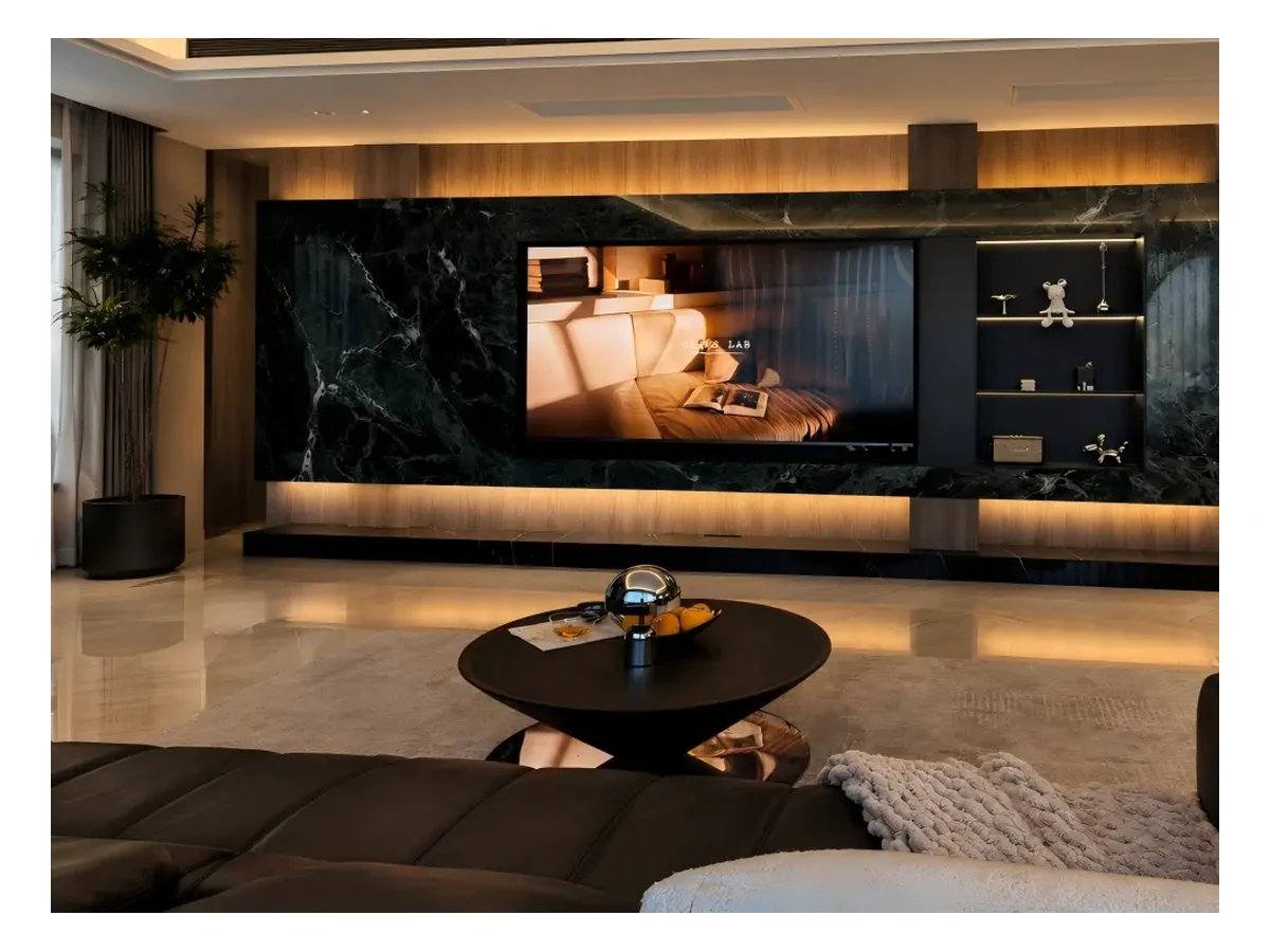 Prada Green Marble Interior Wall Application Prada Green Marble interior wall application