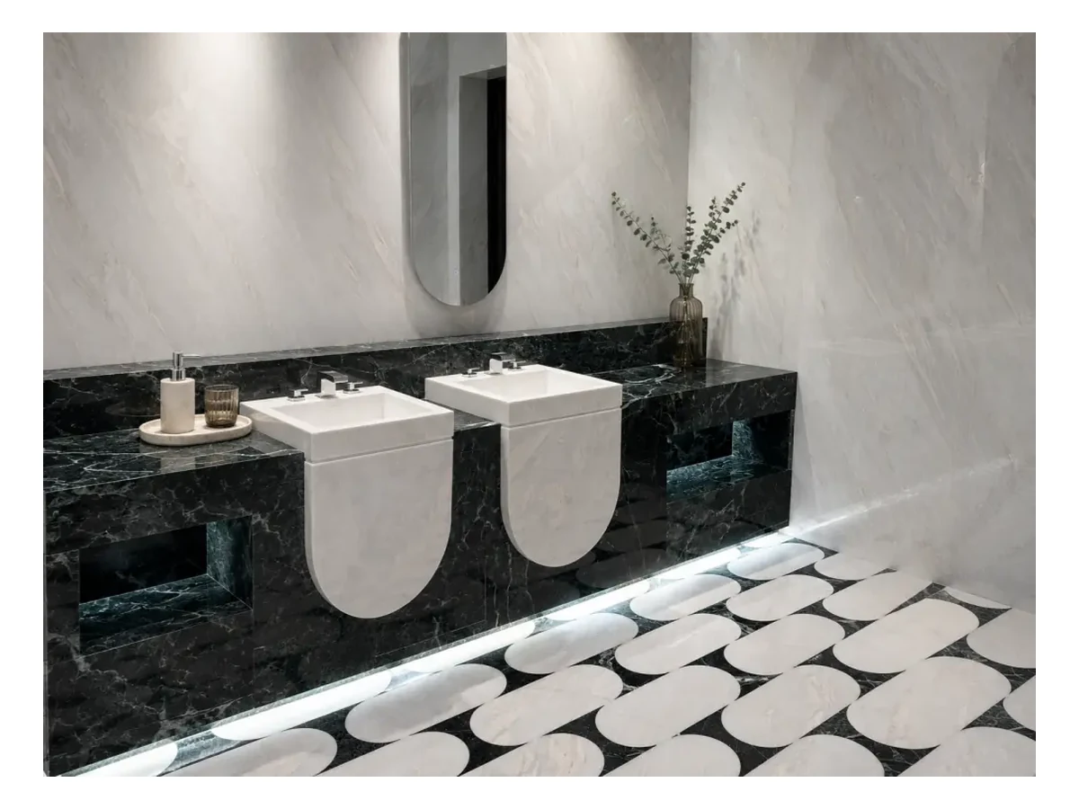 Pure White Marble Bathroom Vanity Application Pure White Marble bathroom vanity application