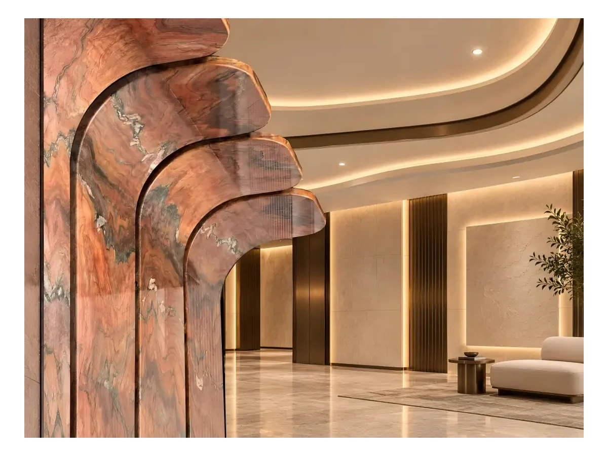 Red Silk Quartzite Feature Wall Application Reference Red Silk Quartzite feature wall application reference
