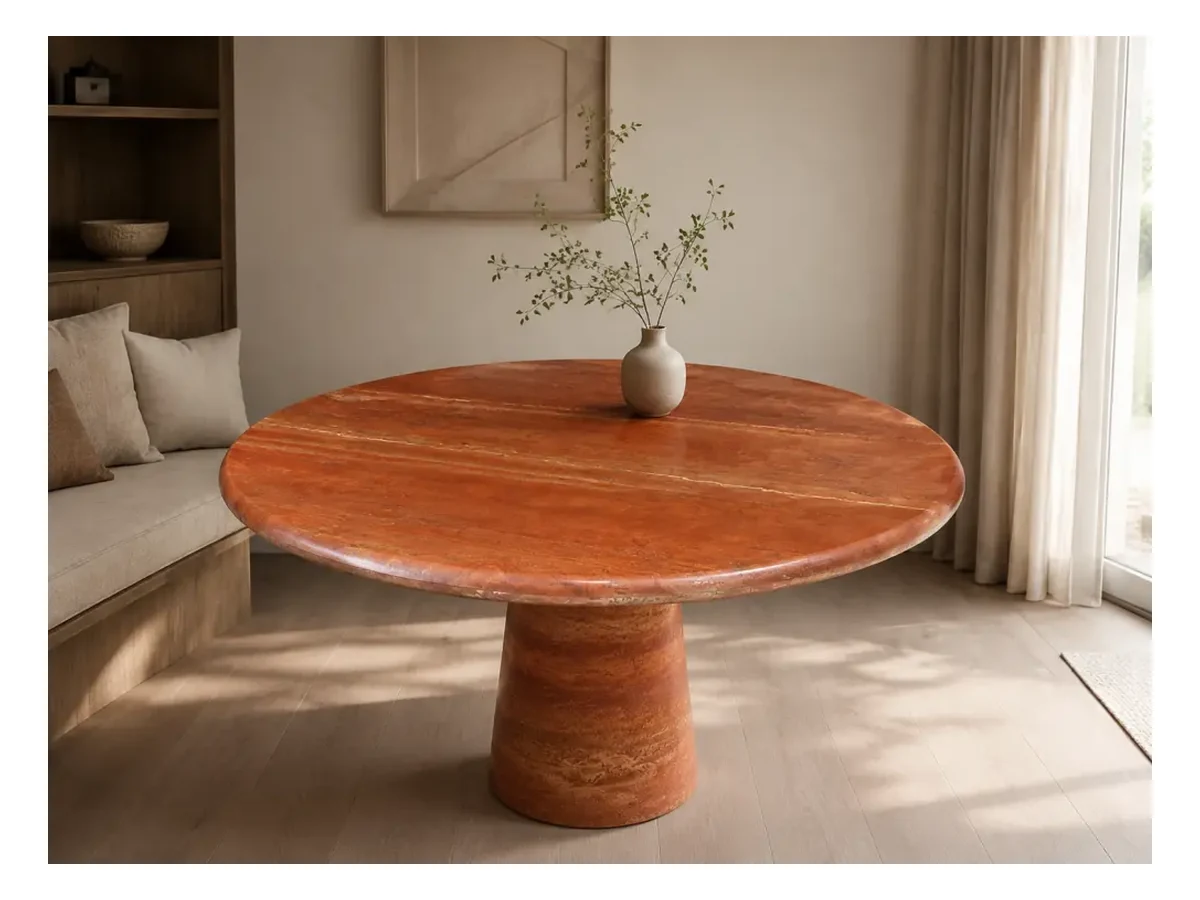 Red Travertine Coffee Table Application Red Travertine coffee table application