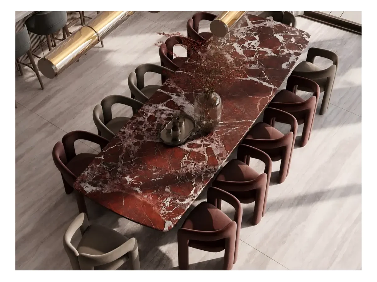 Rosso Levanto Marble Stone Table Application Rosso Levanto Marble stone table application