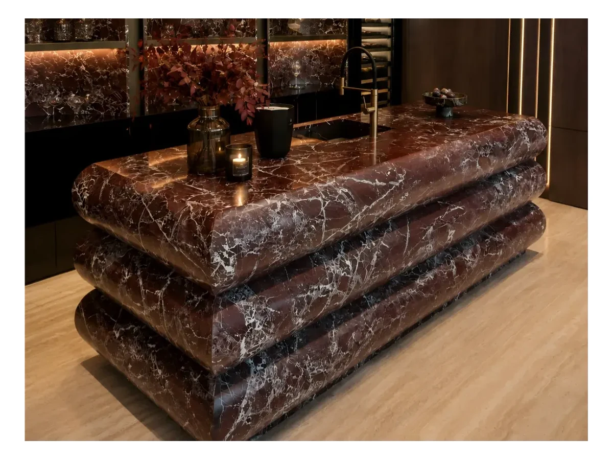 Rosso Levanto Marble Countertop Application Rosso Levanto Marble countertop application