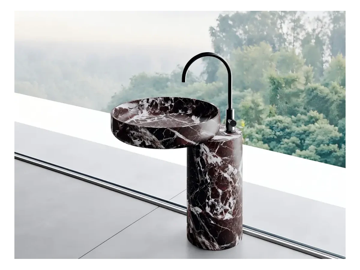 Rosso Levanto Marble Bathroom Vanity Application Rosso Levanto Marble bathroom vanity application