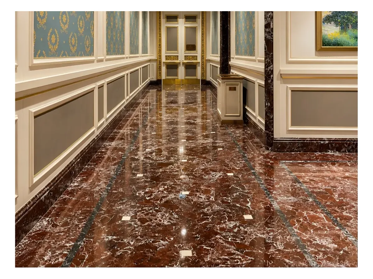 Rosso Levanto Marble Flooring Application Rosso Levanto Marble flooring application