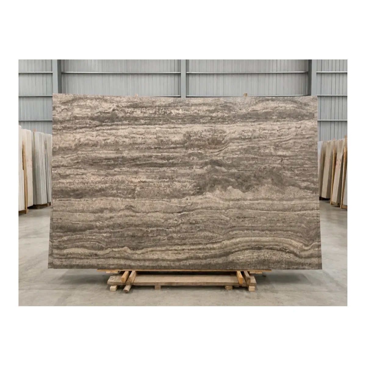 Silver Grey Travertine Natural Stone Slab Silver Grey Travertine natural stone slab