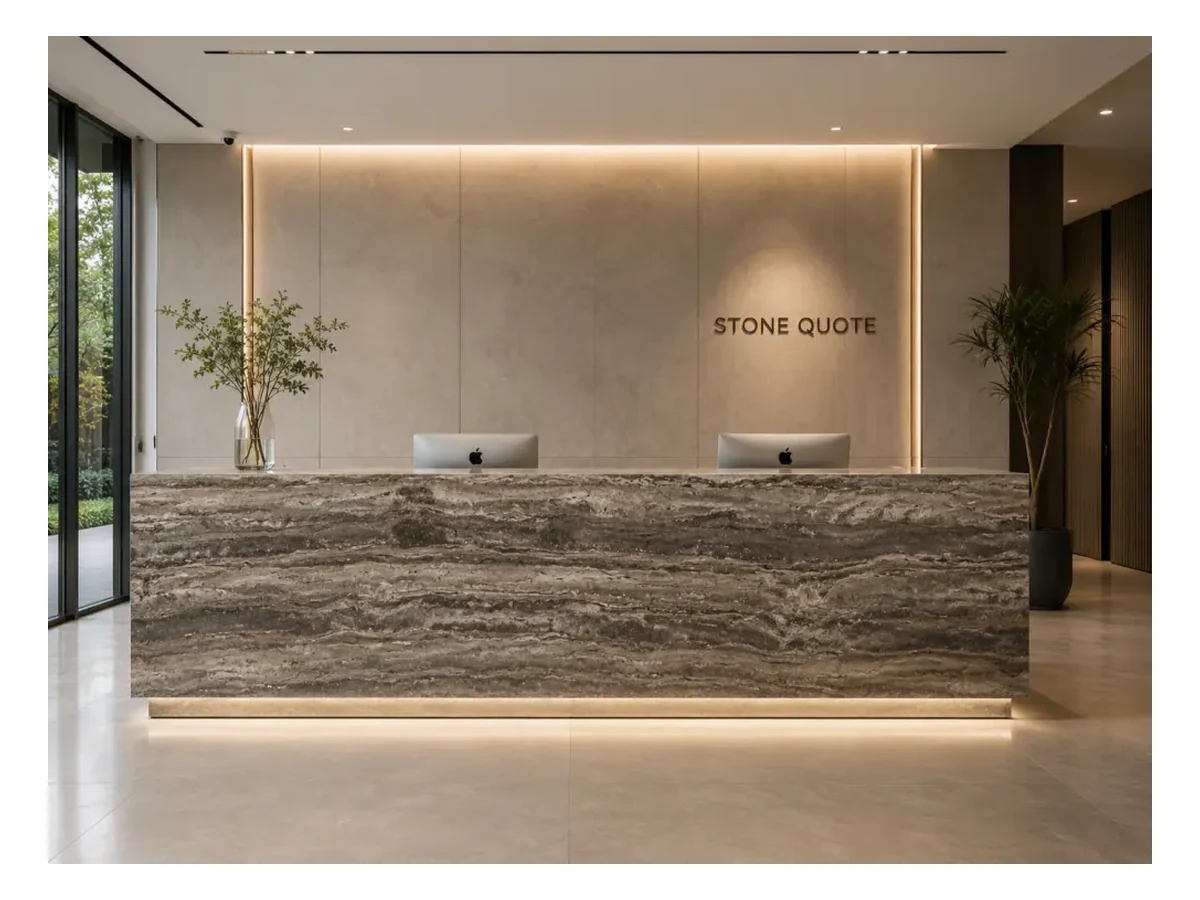 Silver Grey Travertine Stone Table Application Silver Grey Travertine stone table application