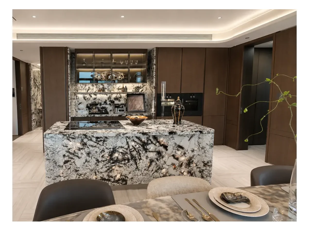 Splendor White Granite Kitchen Island Application Splendor White Granite kitchen island application