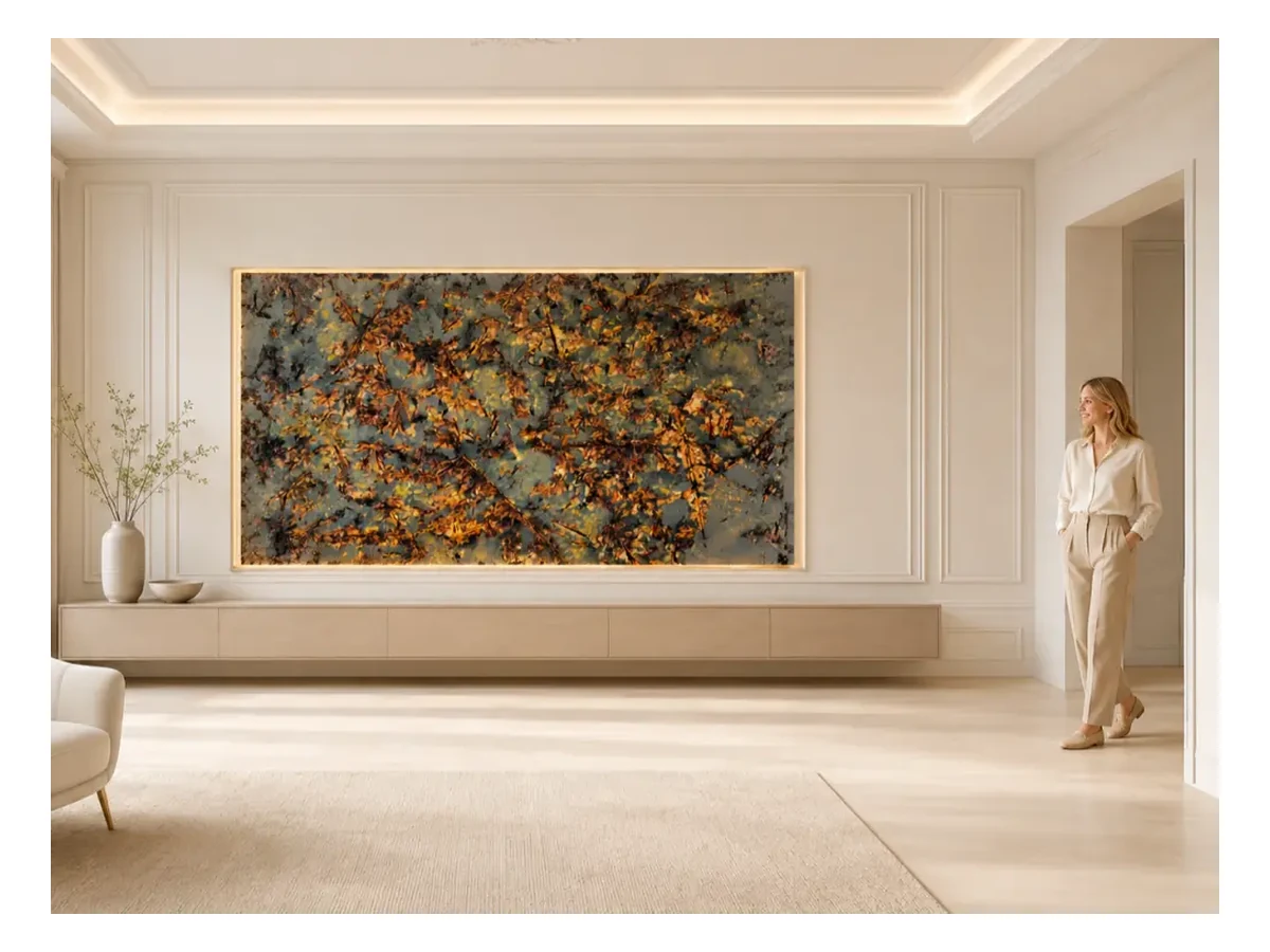 Splendor White Granite Interior Wall Application Splendor White Granite interior wall application