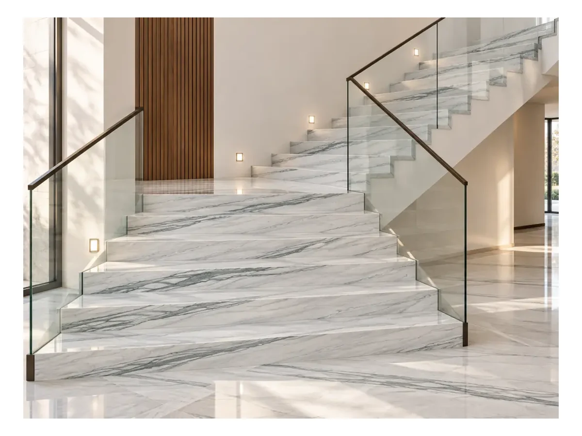Spring Falls Quartzite Stair Application Reference Spring Falls Quartzite stair application reference