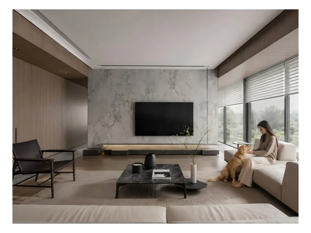 Super White Quartzite Interior Wall Application Super White Quartzite interior wall application