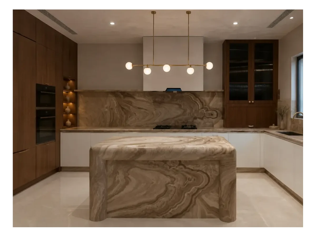 Tenedos Premium Gold Onyx Kitchen Island Application Tenedos Premium Gold Onyx kitchen island application