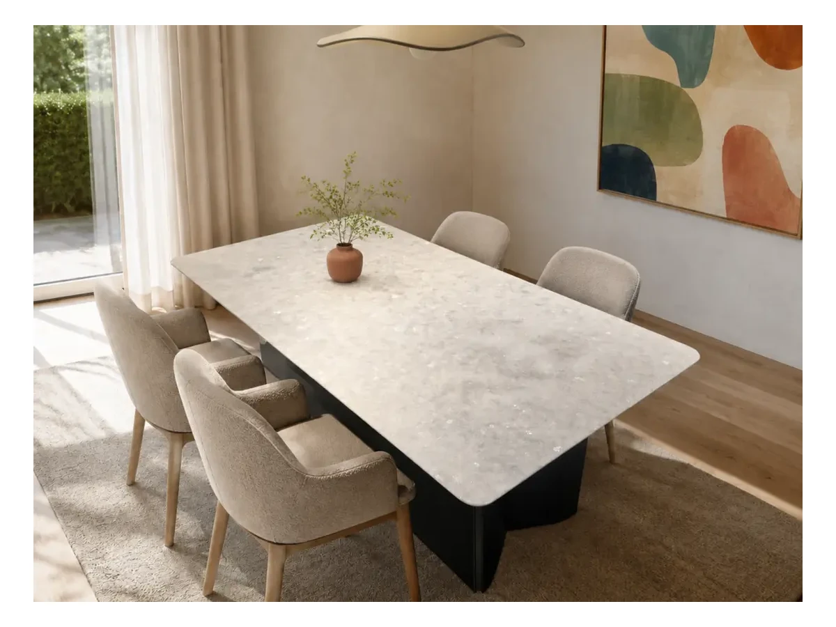 Thassos Crystal White Marble Stone Table Application Thassos Crystal White Marble stone table application