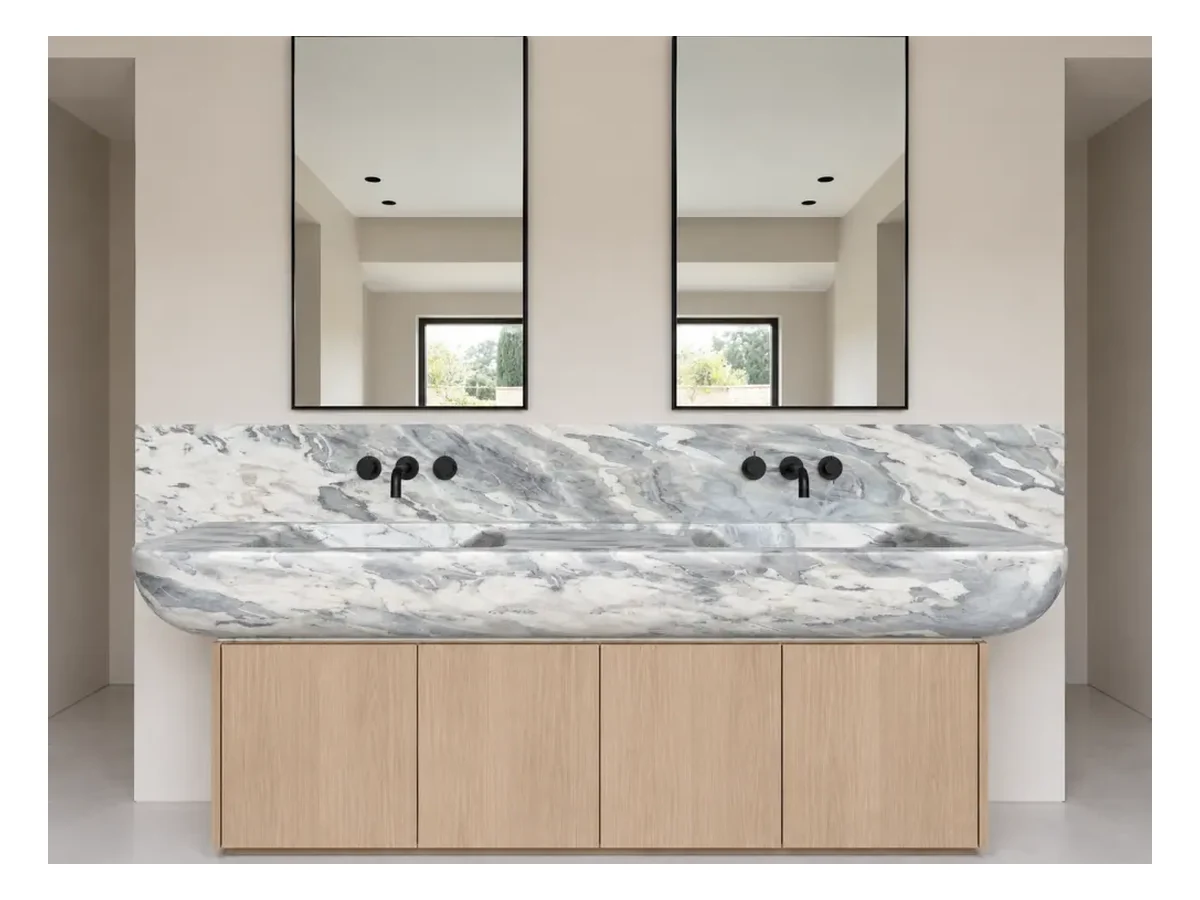 Tiffany Blue Quartzite Double Vanity Application Reference Tiffany Blue Quartzite double vanity application reference
