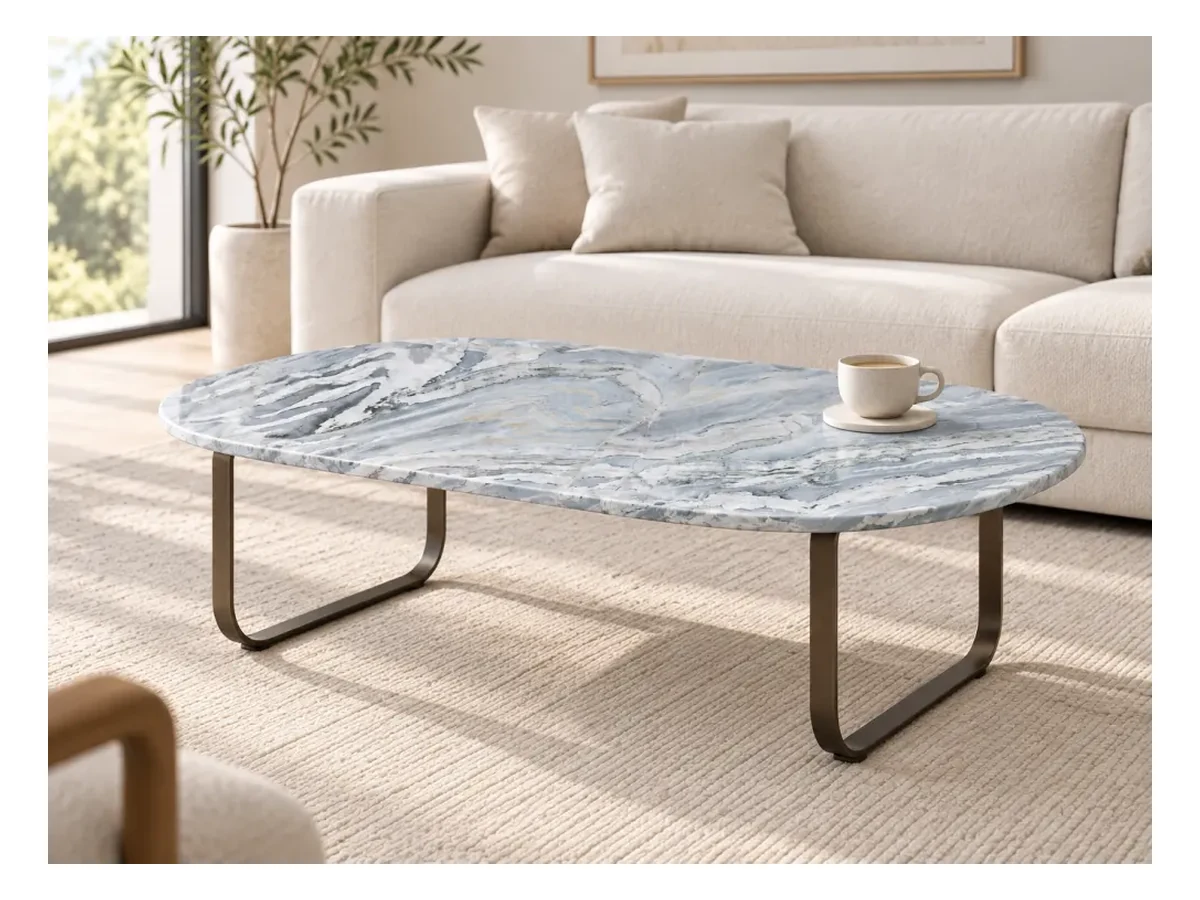 Tiffany Blue Quartzite Stone Table Application Reference Tiffany Blue Quartzite stone table application reference