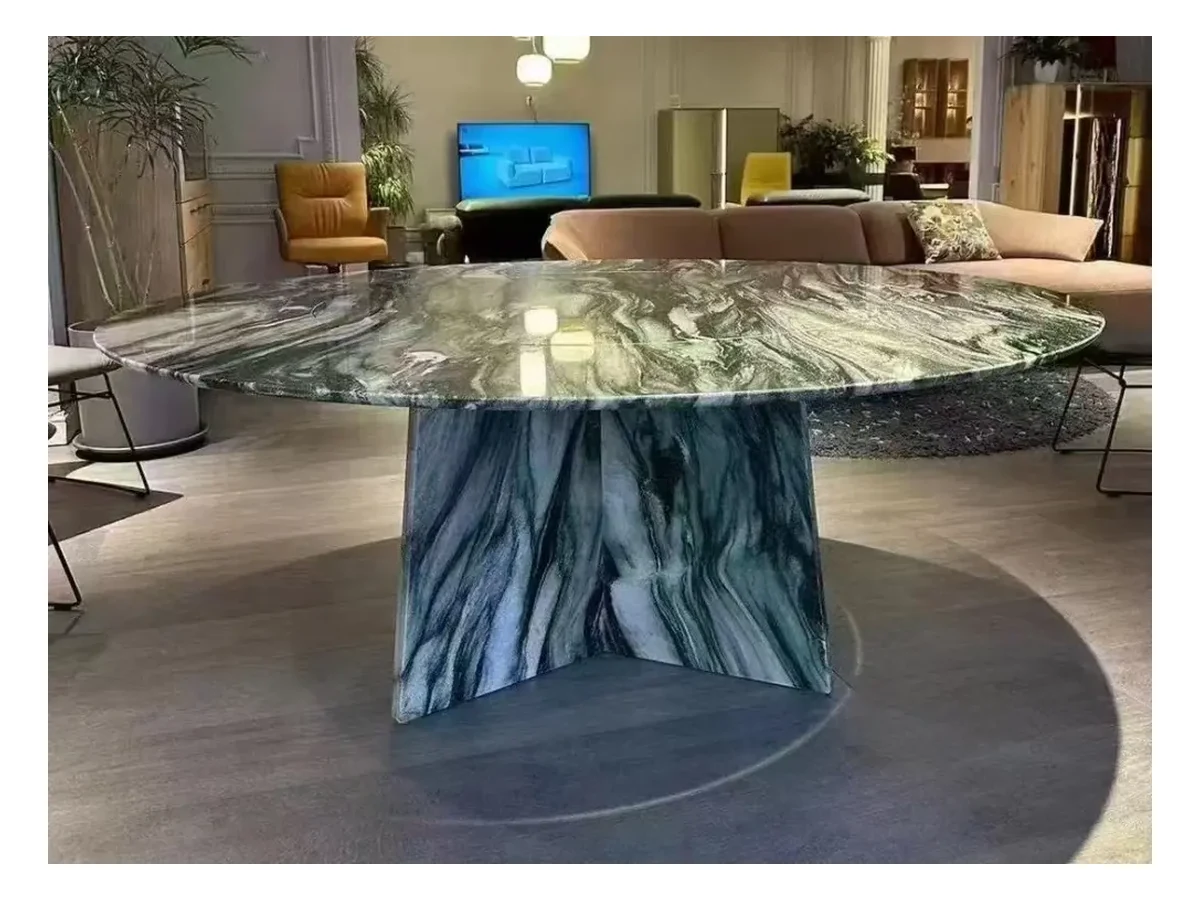 Verde Lapponia Quartzite Dining Table Application Verde Lapponia Quartzite dining table application