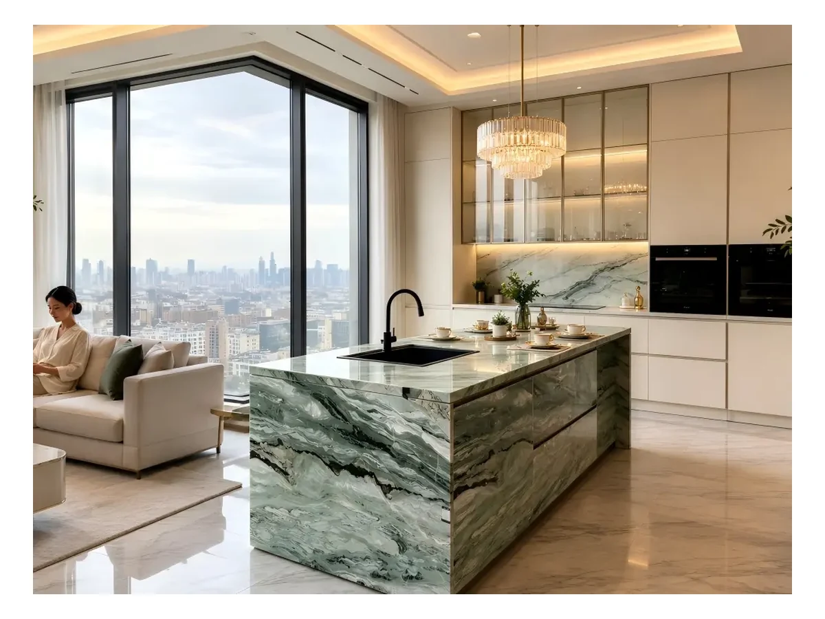 Victoria Green Marble Countertop Application Victoria Green Marble countertop application