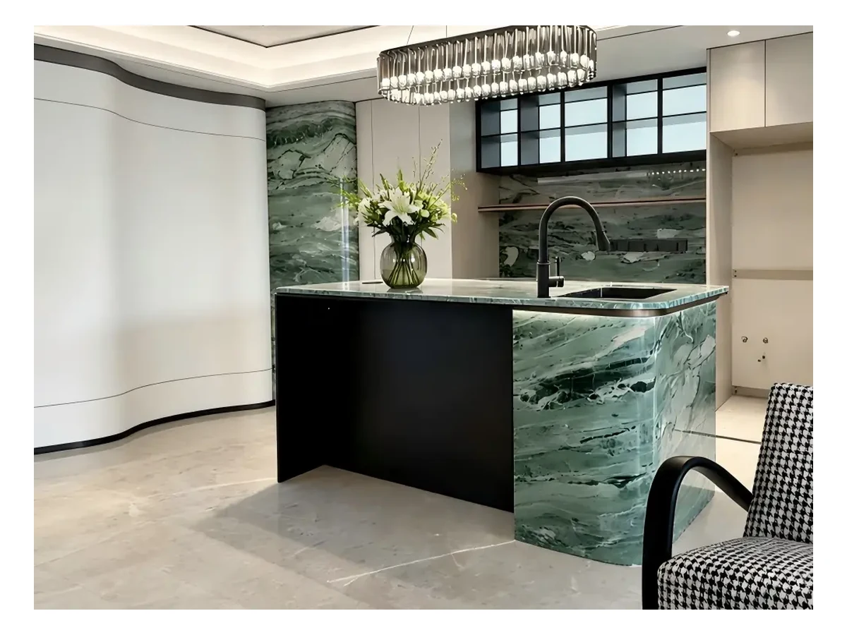 Victoria Green Marble Countertop Application Victoria Green Marble countertop application