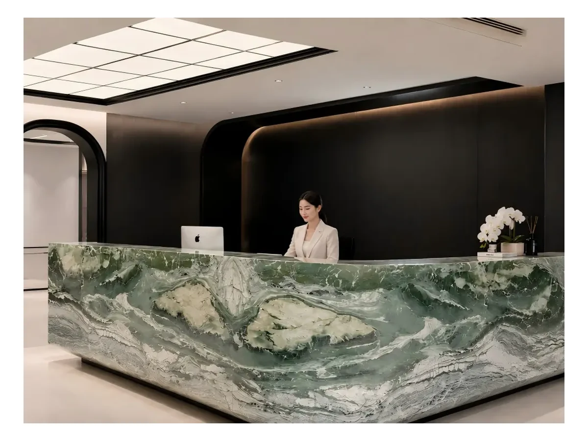 Victoria Green Marble Stone Table Application Victoria Green Marble stone table application