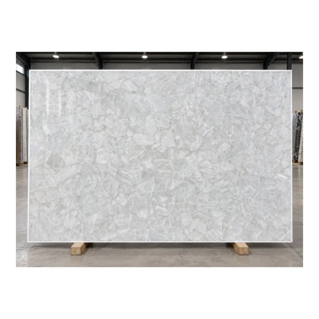 White Agate Semi-Precious Stone natural stone slab