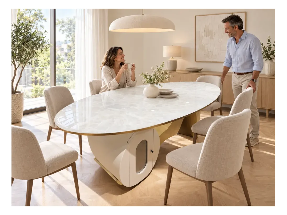 White Agate Semi-precious Stone Dining Table Application White Agate Semi-Precious Stone dining table application
