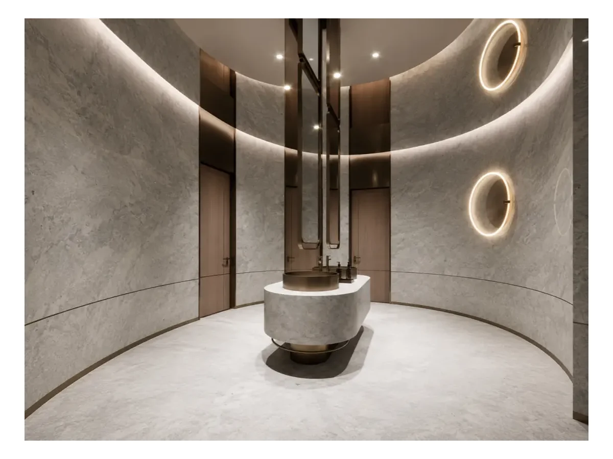 White Jade Marble Feature Wall Application White Jade Marble feature wall application